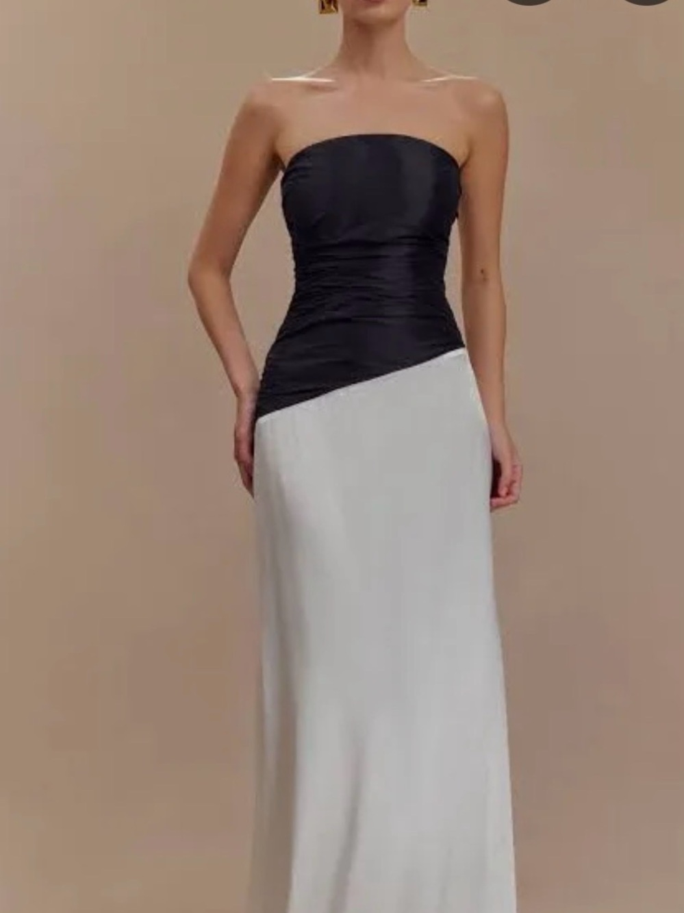 Meshki -Serena Strapless Taffeta Maxi Dress